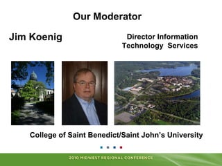 INTRODUCTION OF OUR PANELISTS<br />Linda Jorn<br />University of Minnesota<br />Melissa Woo<br />University of Wisconsin-M...