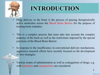 Seminar on brain targeted drug delivery system | PPTX