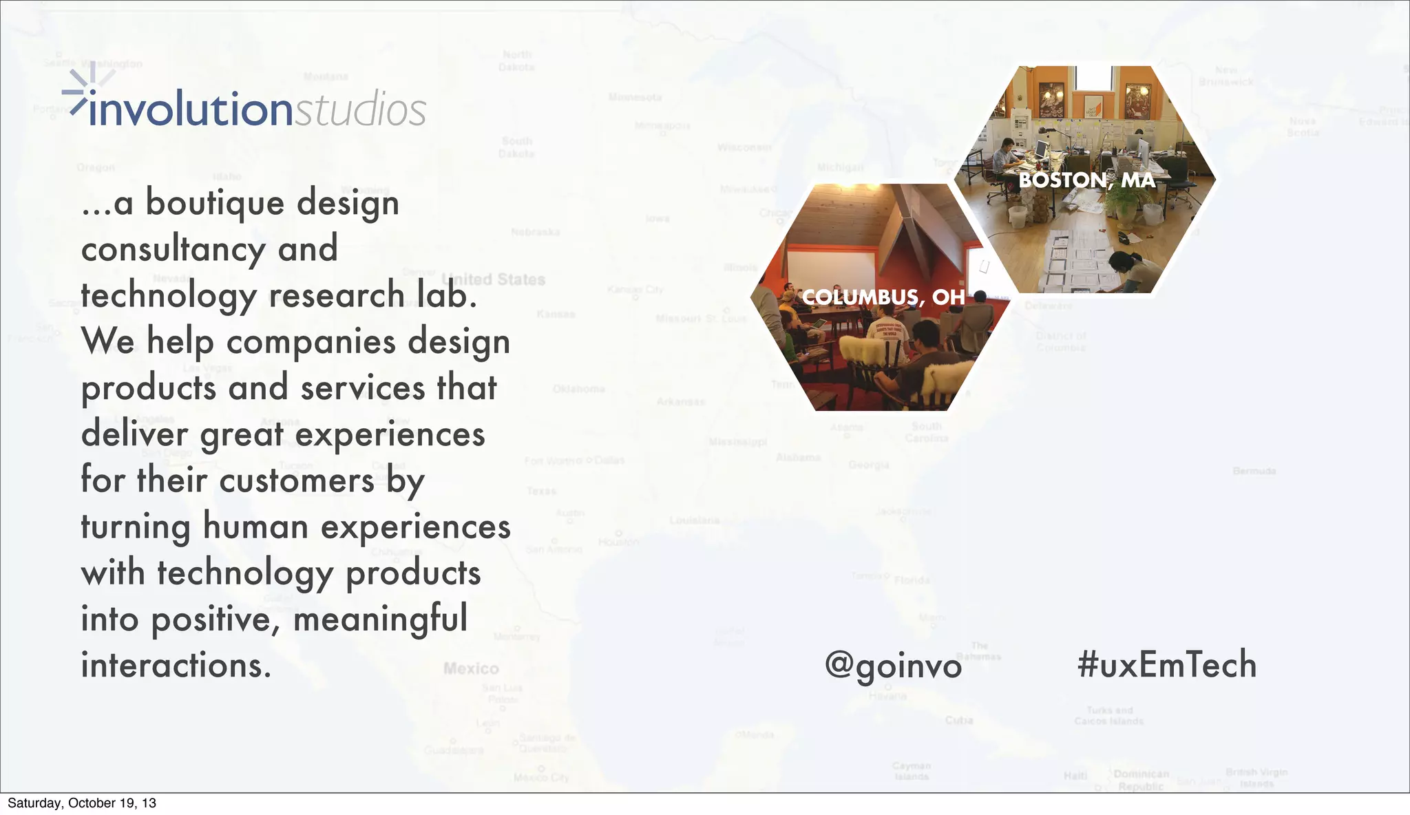 1. THINKING THE UNTHINKABLE
2. HUMANIZING TECHNOLOGY
"Right now, today, we can't see the thing, at all, that's going to be the most important 100 years from now.”
- Carver Mead
 