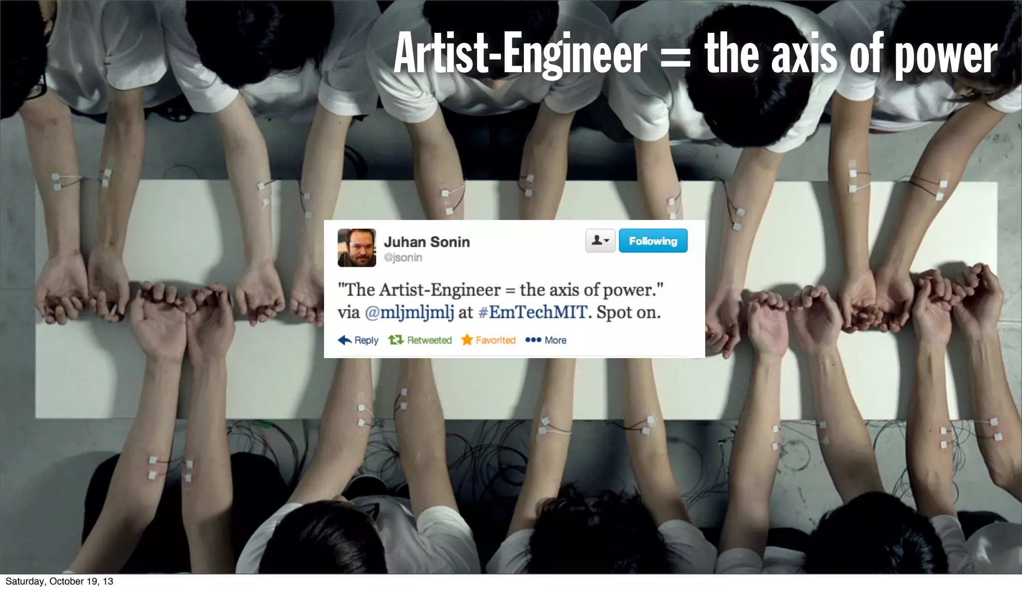 TECHNOLOGY IS
BECOMING MORE
DEEPLY EMBEDDED
IN OUR LIVES…
 