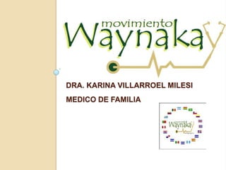 DRA. KARINA VILLARROEL MILESI
MEDICO DE FAMILIA
 