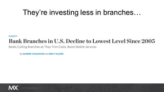 They’re investing less in branches…
 