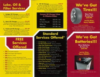 Winston Salem Auto Service & Repair Brochure