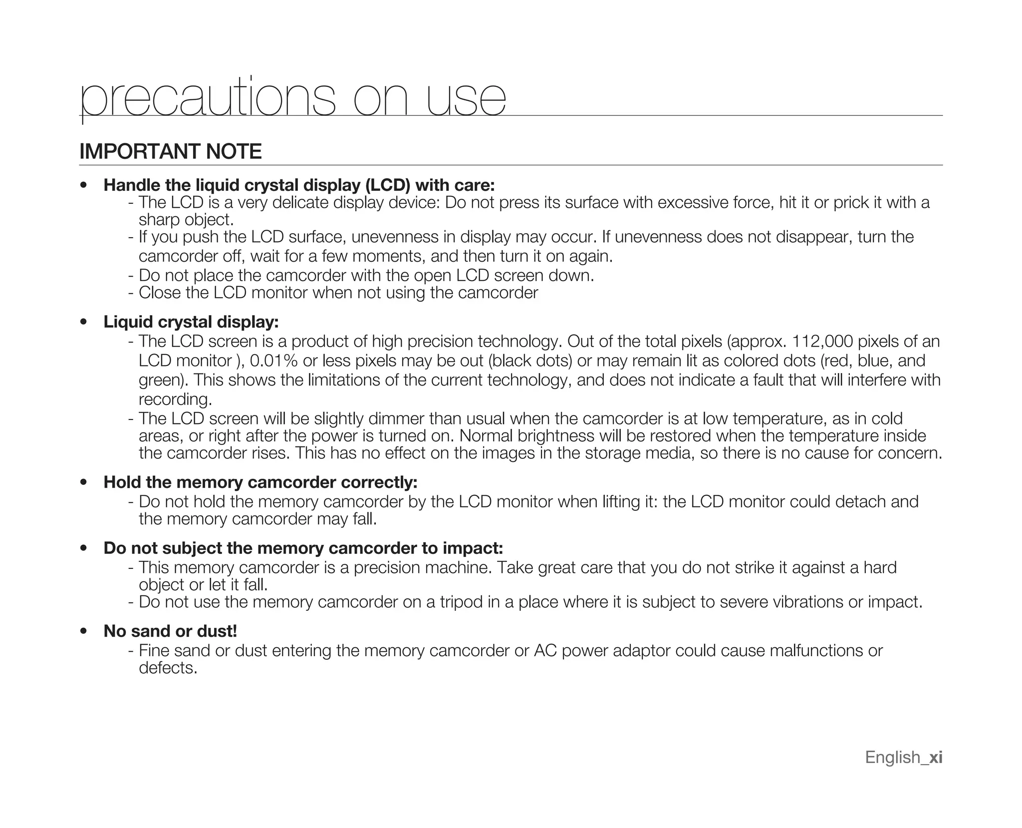 Samsung Camcorder MX10 User Manual