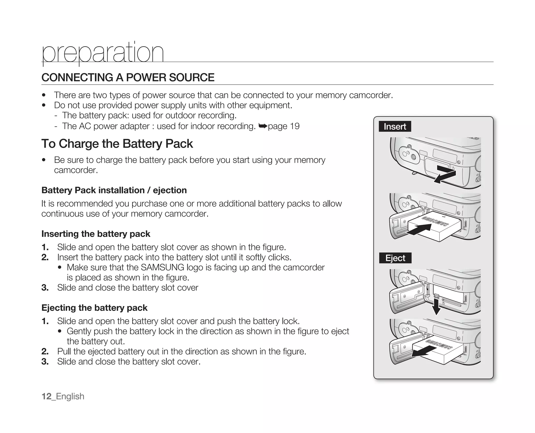 Samsung Camcorder MX10 User Manual