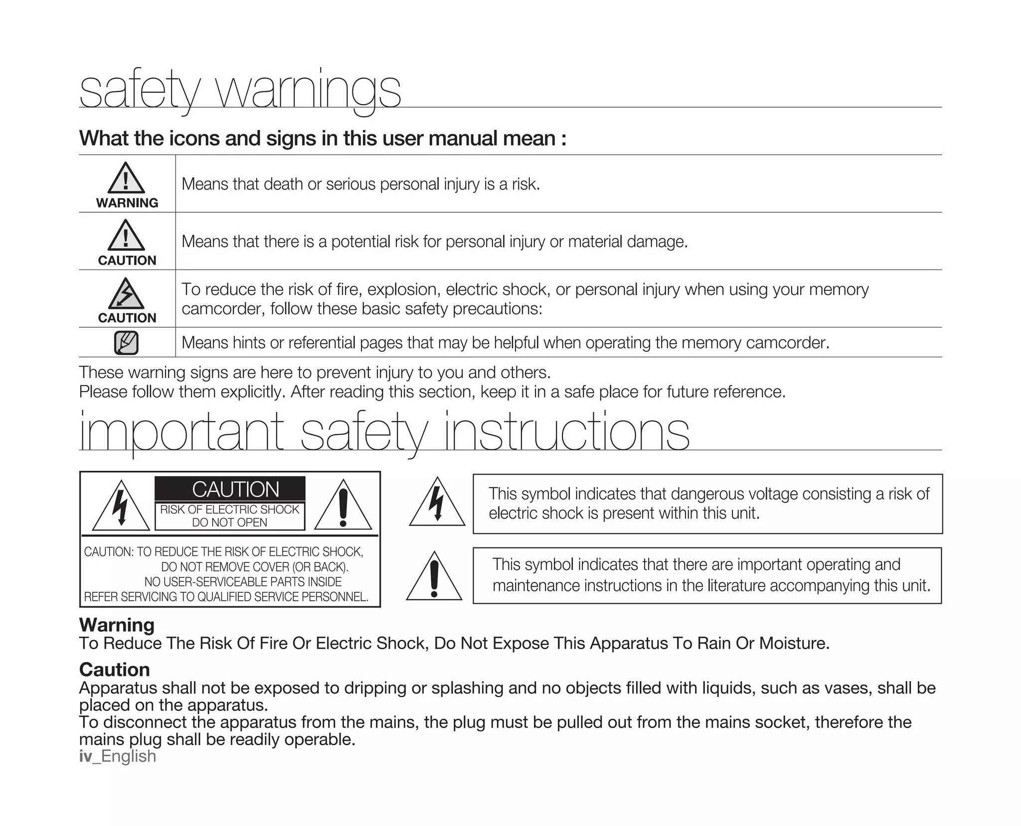 Samsung Camcorder MX10 User Manual