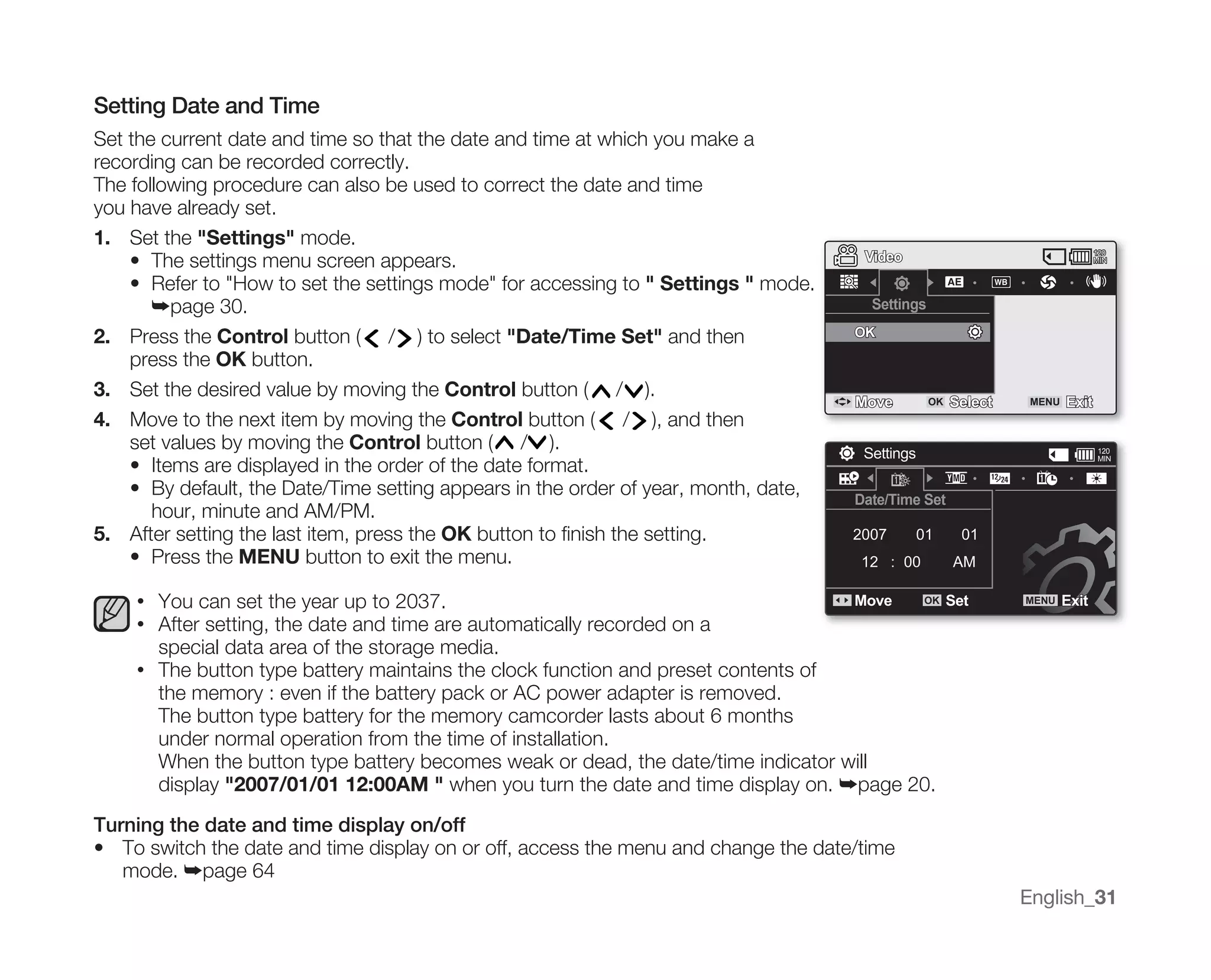 Samsung Camcorder MX10 User Manual