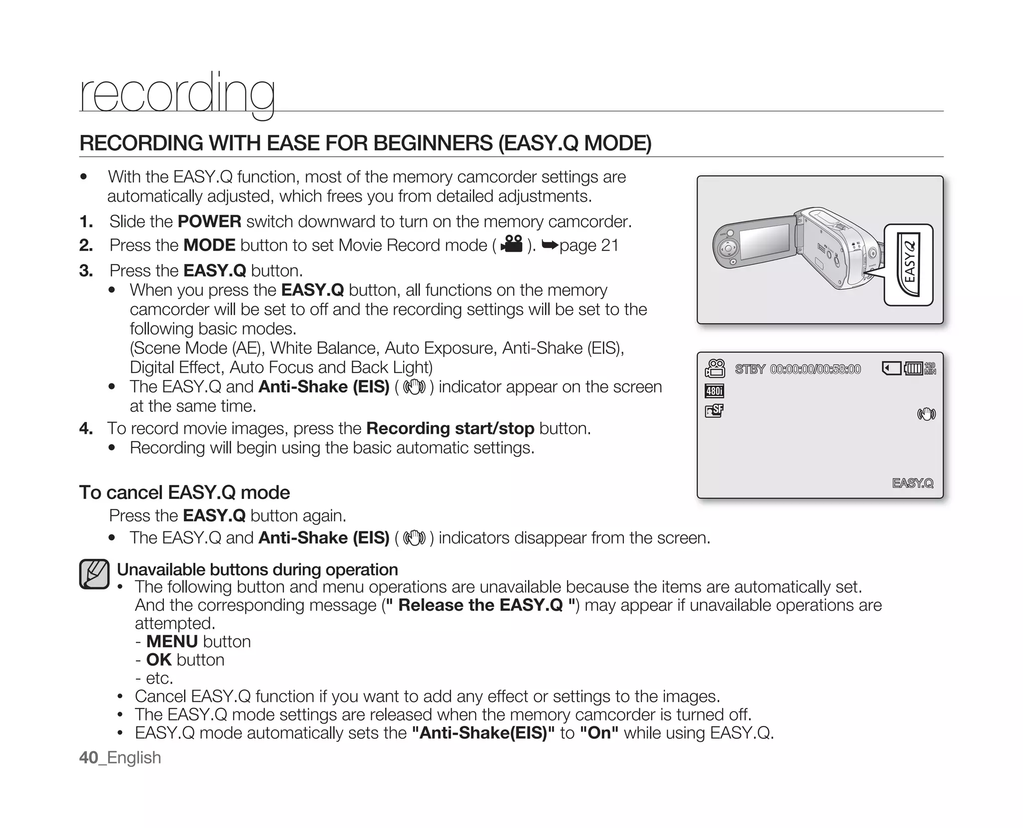 Samsung Camcorder MX10 User Manual