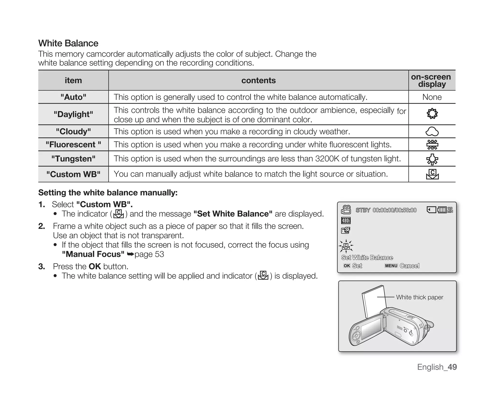 Samsung Camcorder MX10 User Manual