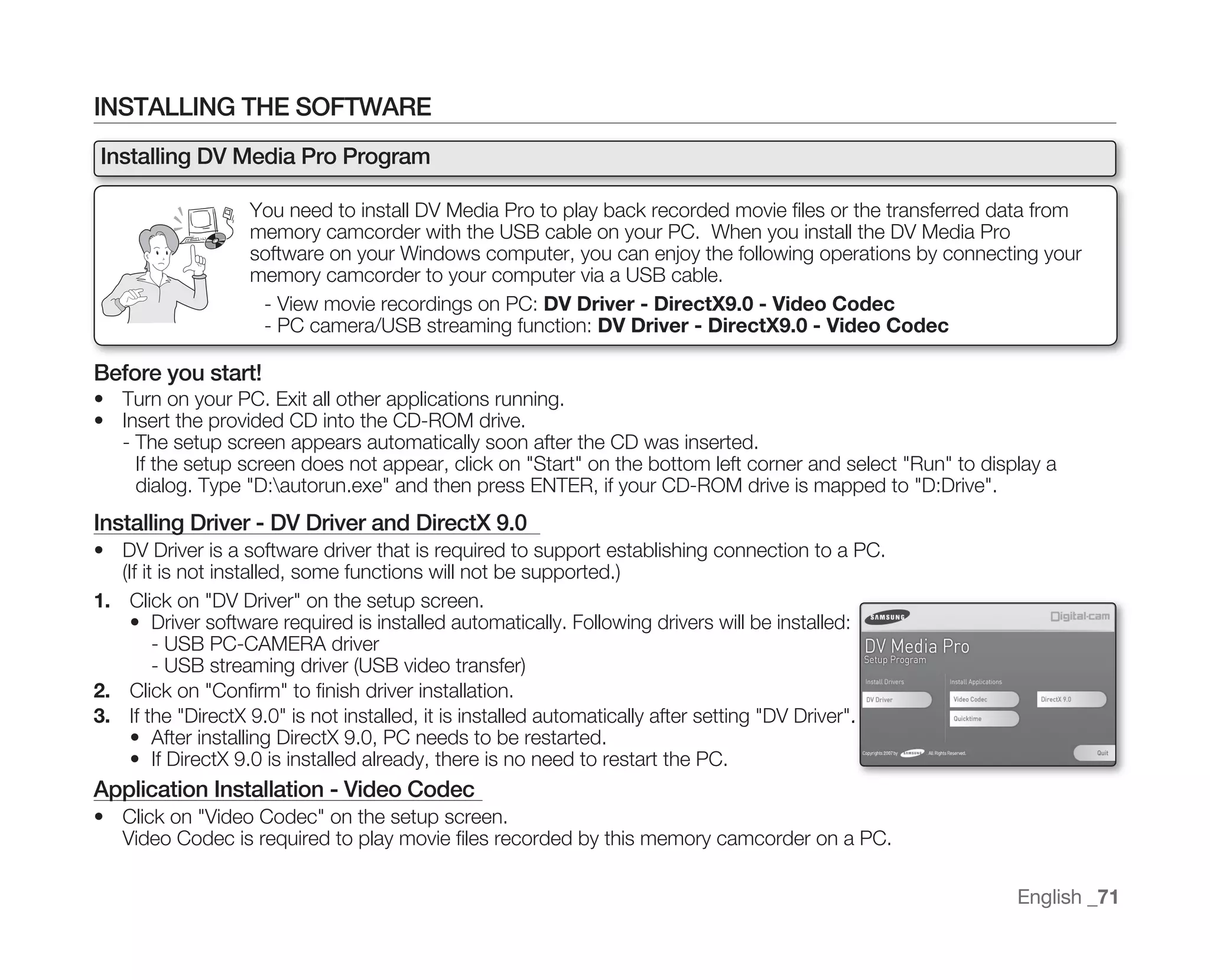 Samsung Camcorder MX10 User Manual
