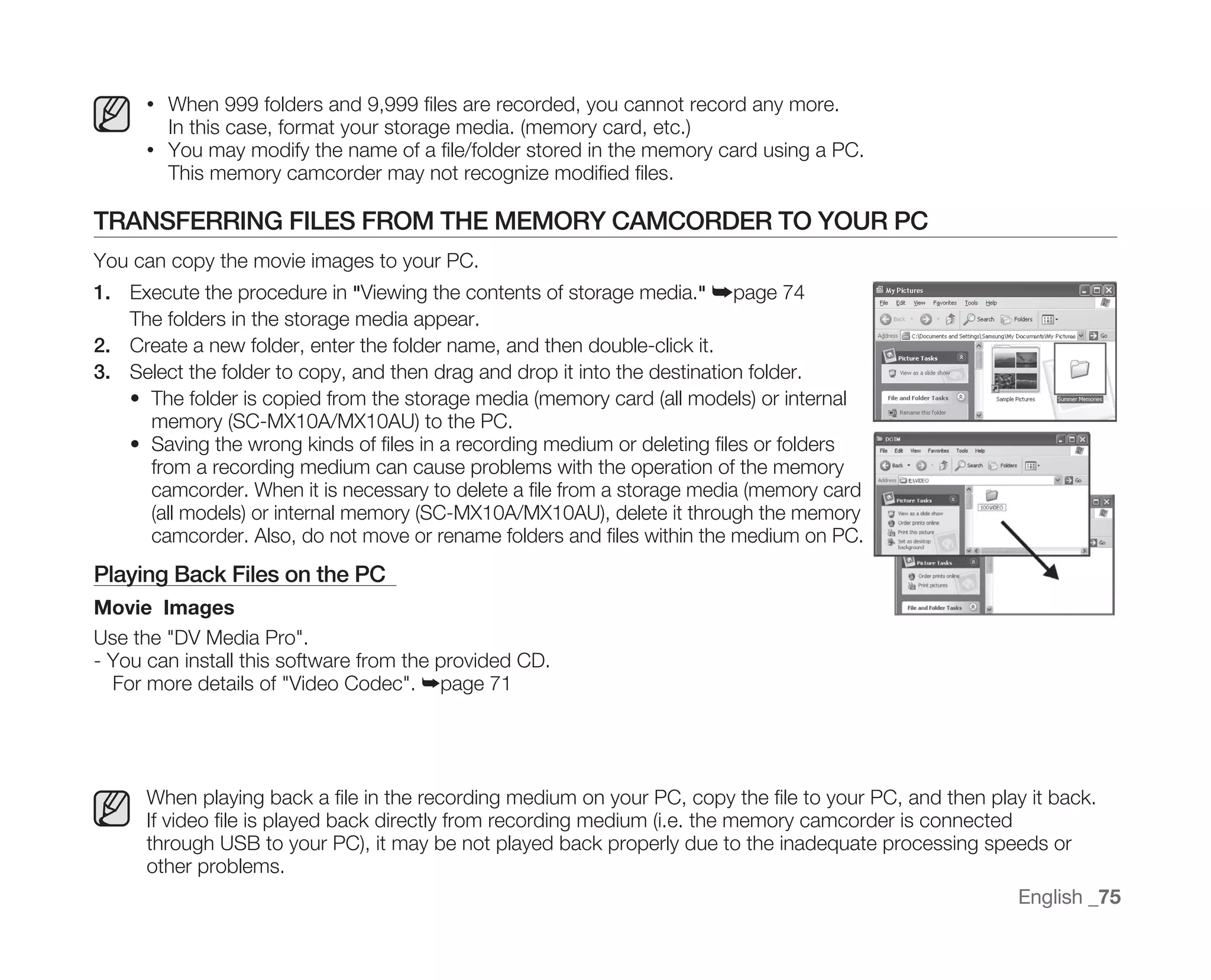 Samsung Camcorder MX10 User Manual