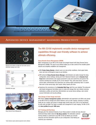 Sharp Remote Device Manager Mx2310 u bro | PDF
