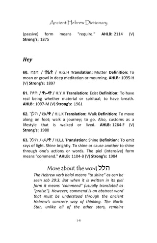 Ancient hebrew dictionary | PDF