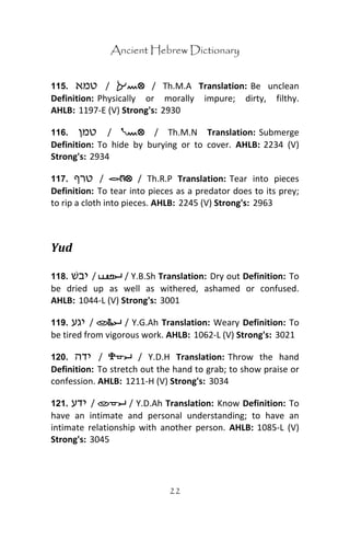 Ancient hebrew dictionary | PDF