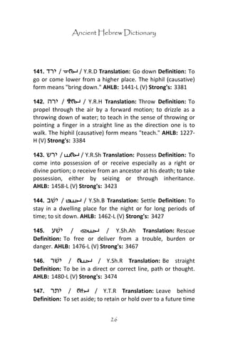 Ancient hebrew dictionary | PDF