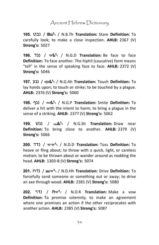 Ancient hebrew dictionary | PDF