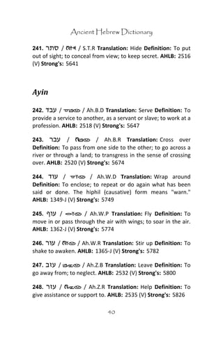 Ancient hebrew dictionary | PDF