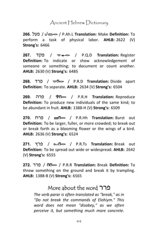 Ancient hebrew dictionary | PDF