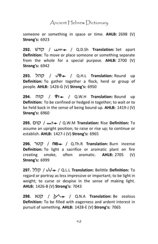 Ancient hebrew dictionary | PDF