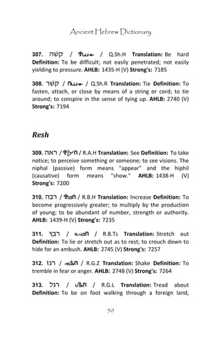 Ancient hebrew dictionary | PDF