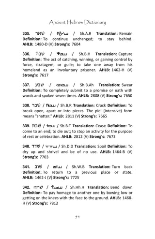 Ancient hebrew dictionary | PDF