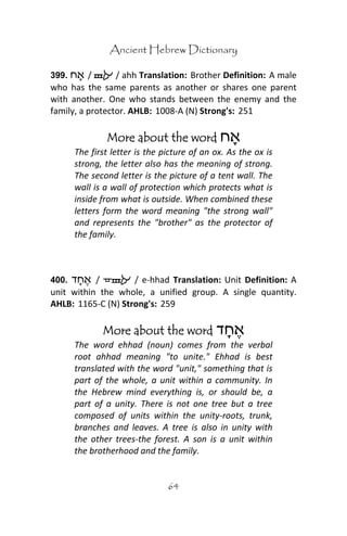 Ancient hebrew dictionary | PDF
