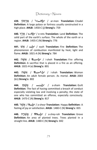 Ancient hebrew dictionary | PDF