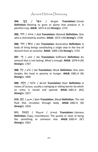 Ancient hebrew dictionary | PDF