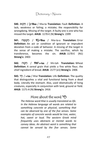 Ancient hebrew dictionary | PDF