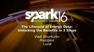 The Lifecycle of Energy Data:
Unlocking the Benefits in 3 Steps
Vladi Shunturov
President
Lucid
 