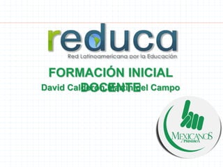 FORMACIÓN INICIAL 
David CalDdeOróCn MEaNrtTínE del Campo 
 