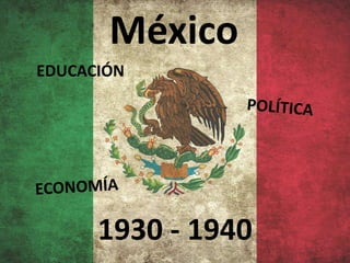 1930 - 1940
México
EDUCACIÓN
 