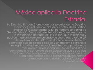 México ante acontecimientos internacionales
