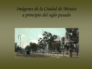 Imágenes de la Ciudad de México
a principio del siglo pasado

 