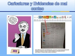 Caricaturas y Evidencias de mal
            conteo
 