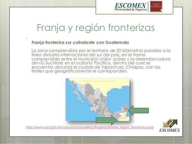México pasajeros y residentes fronterizos franquicia act 2015