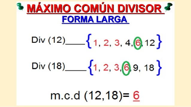Maximo Comun Divisor De 6 Y 9