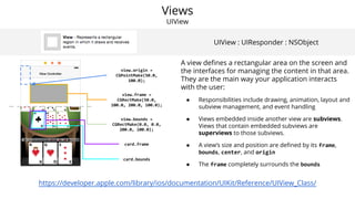Views
UIVisualEffectView
UIVisualEffectView : UIView : UIResponder : NSObject
https://developer.apple.com/library/ios/docu...
