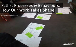 Paths, Processes & Behaviours:
How Our Work Takes Shape
Anjali Ramachandran
 