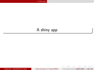 MXNet talk @useR!2016
