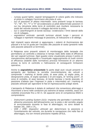 RQWUDWWR GL SURJUDPPD                      5HOD]LRQH WHFQLFD



/¶DHURSRUWR GL 0DOSHQVD q VWDWR FHUWLILFDWR GD (1$ LO 
FHUWLILFD]LRQH Q $37 VXFFHVVLYDPHQWH FRQIHUPDWD LO  HG LO
 DOOD VFDGHQ]D GHL GXH WULHQQL GL YDOLGLWj 