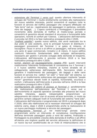 RQWUDWWR GL SURJUDPPD                               5HOD]LRQH WHFQLFD



-    L IDEEULFDWL FKH RVSLWDQR L IRUQLWRUL GHL VHUYL]L GL FDWHULQJ
-    HFF

$ VXG GHO 7HUPLQDO  LQYHFH VL WURYDQR DOWUH IXQ]LRQL FRPSOHPHQWDUL TXDOL
OD FHQWUDOH GL FRJHQHUD]LRQH OD WRUUH GL FRQWUROOR (1$9 