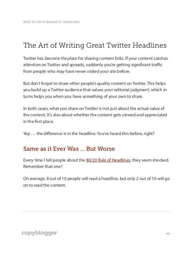 How to write headlines