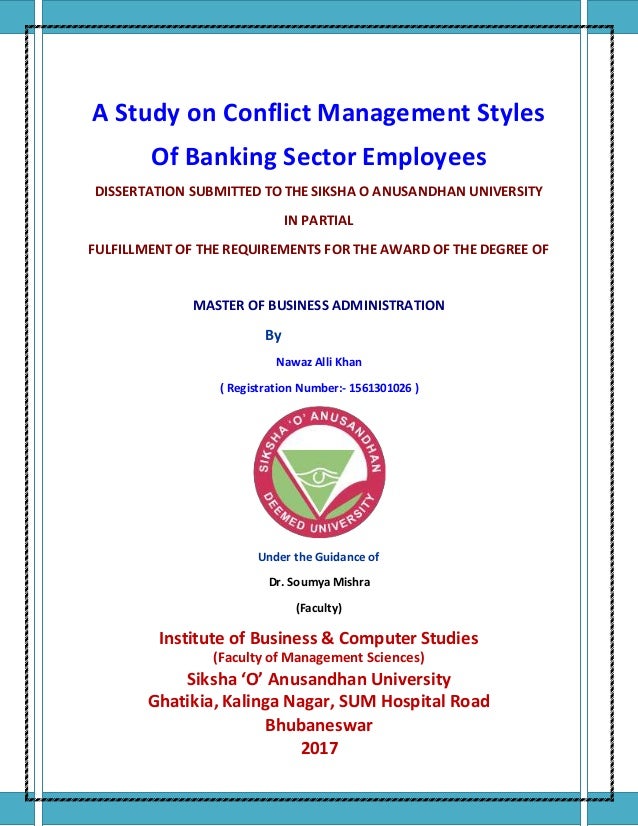 Dissertation management styles