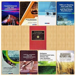 Books authored by Atty. Alvin Claridades as of 2018