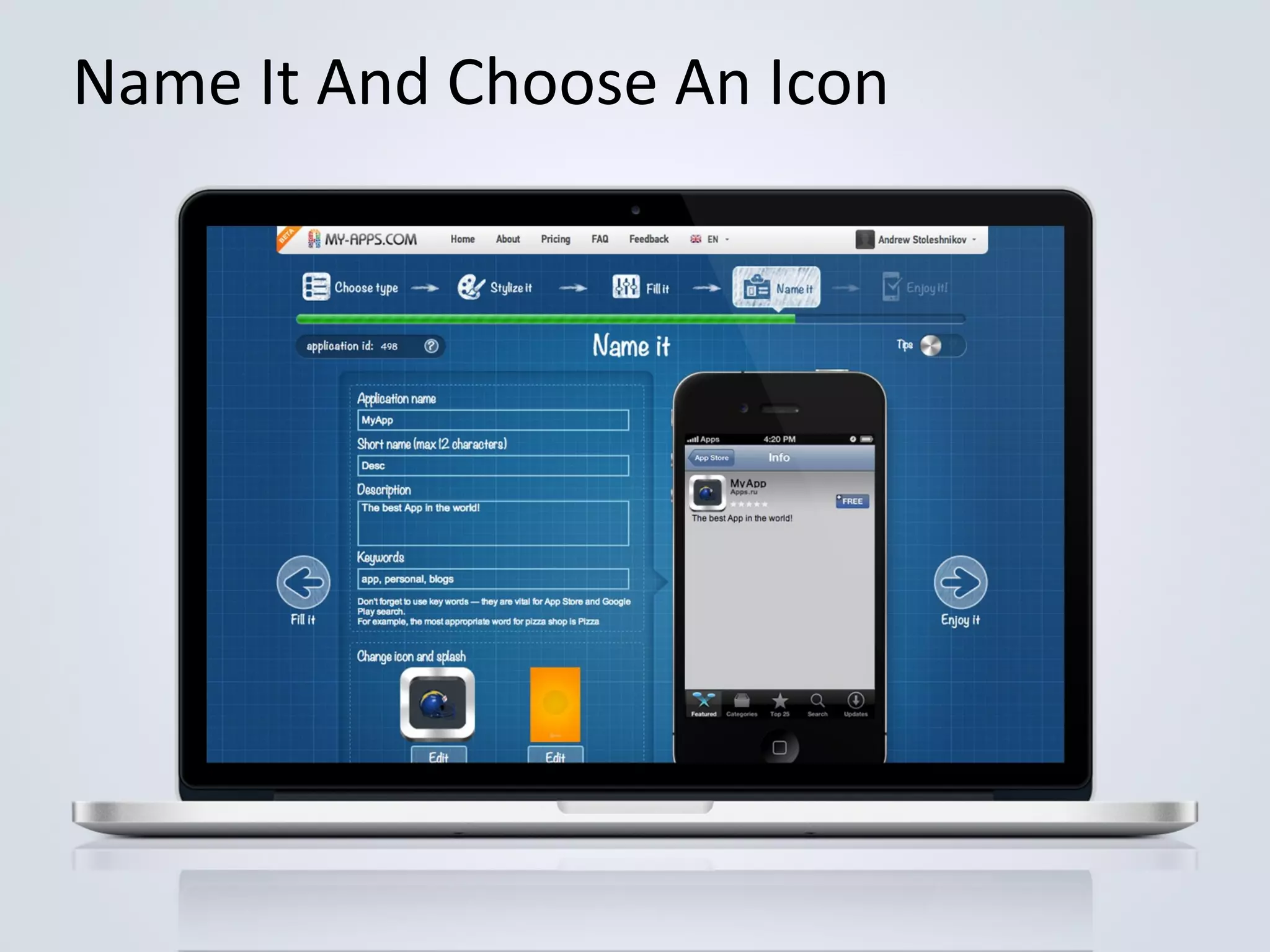 Name It And Choose An Icon

 