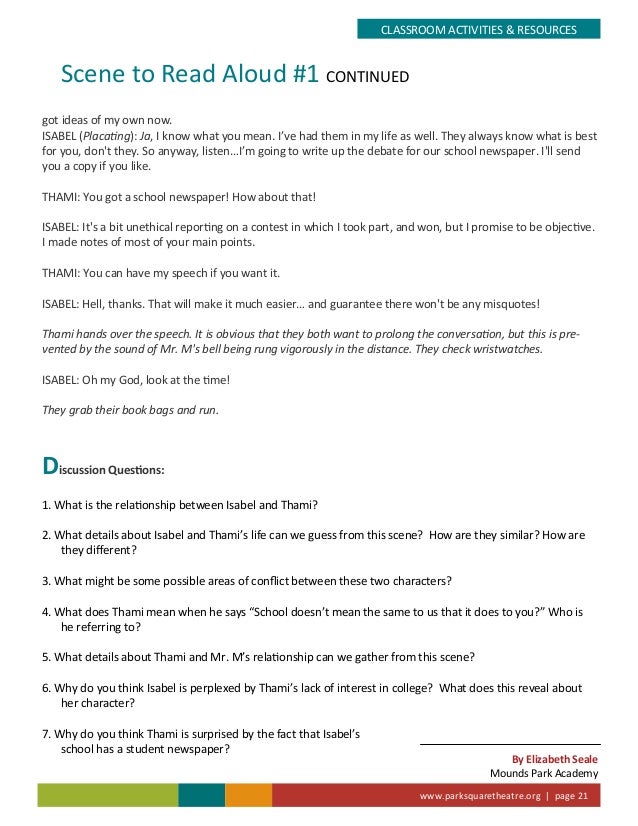 My Children My Africa Study Guide 15