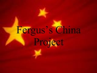 Fergus’s China Project 