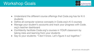 My code workshop presentation | PDF