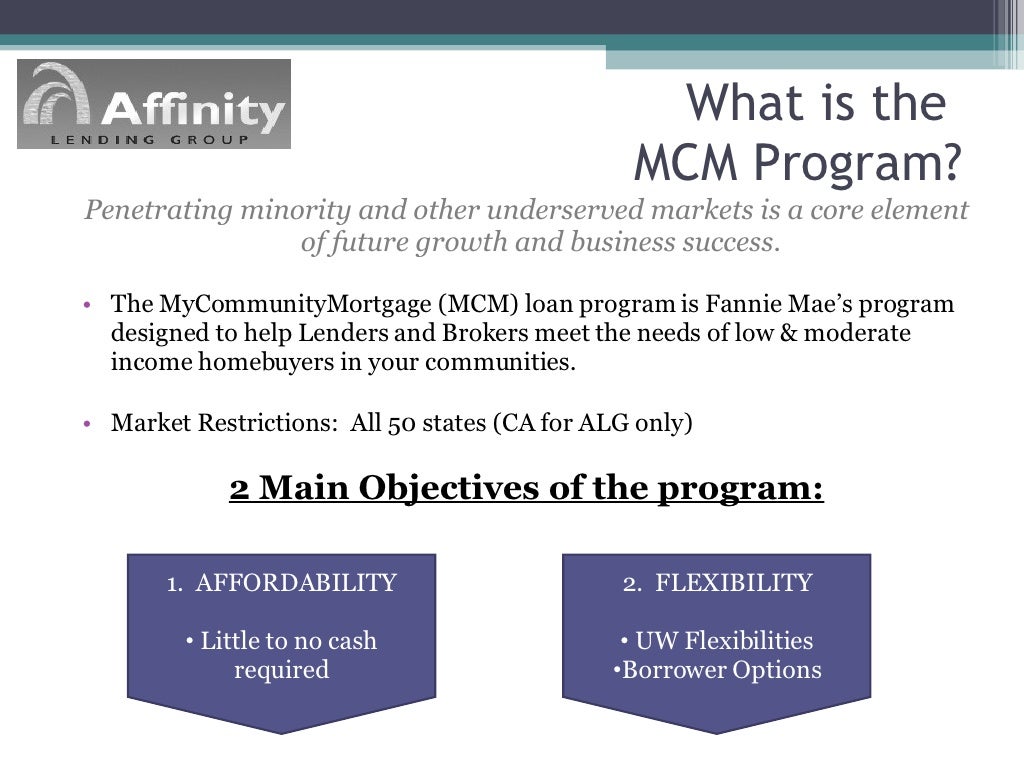 My Community Mortgage & Flexible Mortgage Ppt